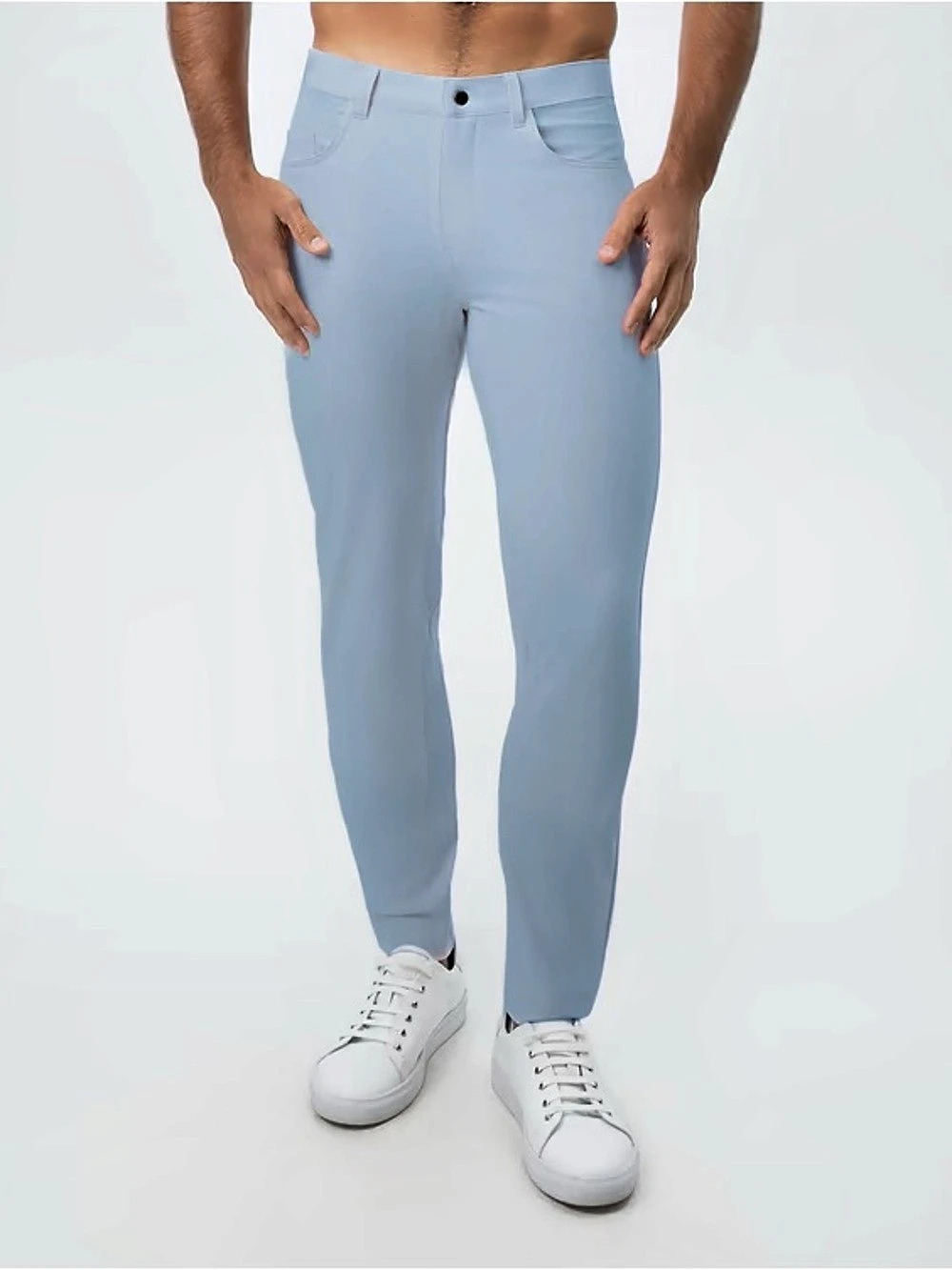 State & Liberty Light Blue Athletic Fit Stretch Tech Chinos 33W